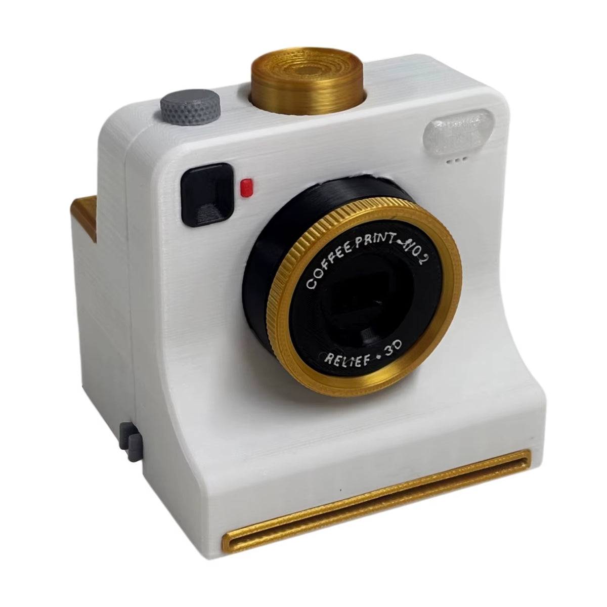 Funny 3D Printed Latte Camera Replaceable Cards One Touch Press DIY Latte Art Camera Tool Vintage Look Included Stencils